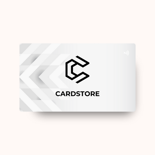 CARDSTORE | WHITE SMART PVC NFC Digital Business Cards |NFC Card (CP1004)